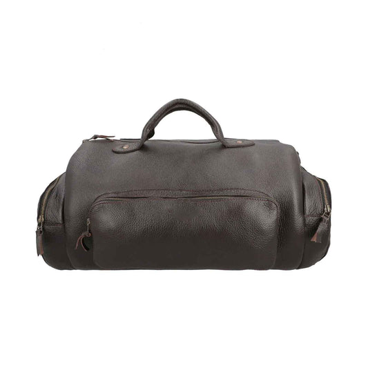 Men’s Genuine Leather Gym Bag – Premium Duffel Bag for Travel, Overnight & Weekend Trips