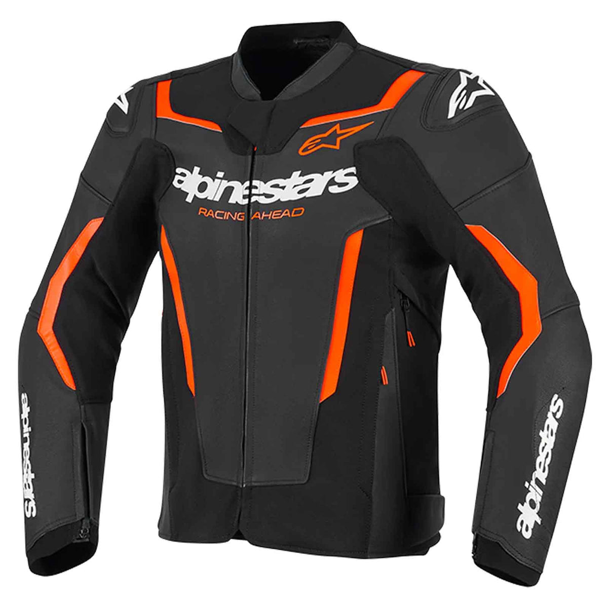 Alpinestars GP Force V2 Leather Motorcycle Jacket Black Red | Premium Sport Racing Biker Jacket for Men