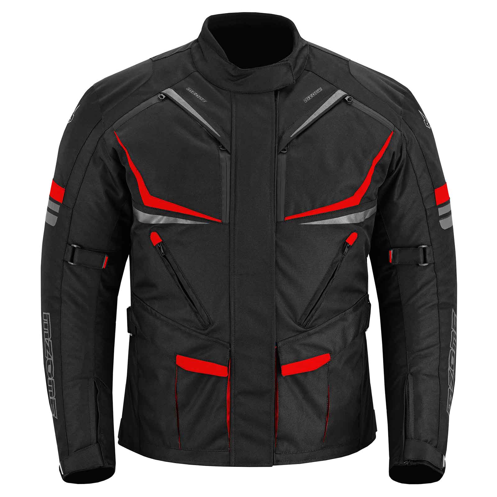 MZONE Nekma Red Jacket – Waterproof Motorcycle Jacket with CE Protection and Adjustable Fit