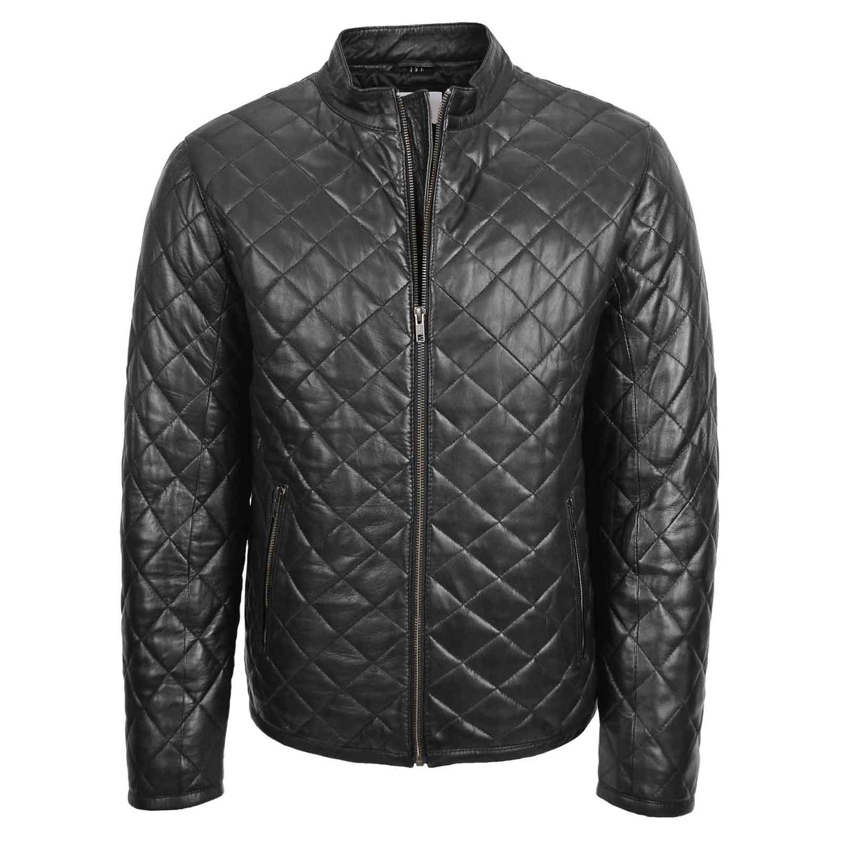 Men’s Quilted Anorak Leather Jacket in Black – Jeff Style Outdoor Fashion | Regals Leather