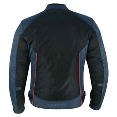 MZONE Ashton Summer Jacket – Black/Blue Motorcycle Gear with CE Protection