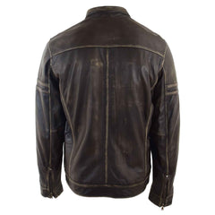 Men’s Ricky Vintage Rub-Off Real Leather Biker Jacket | Regals Leather