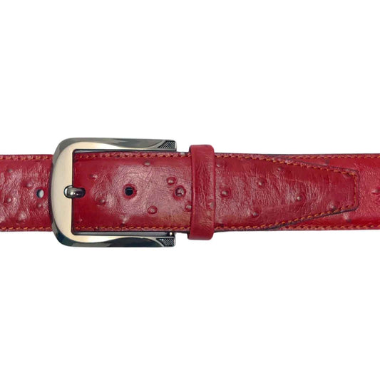 Genuine Ostrich Leather Belt for Men Handmade Luxury Formal & Casual Waist Belt for Business