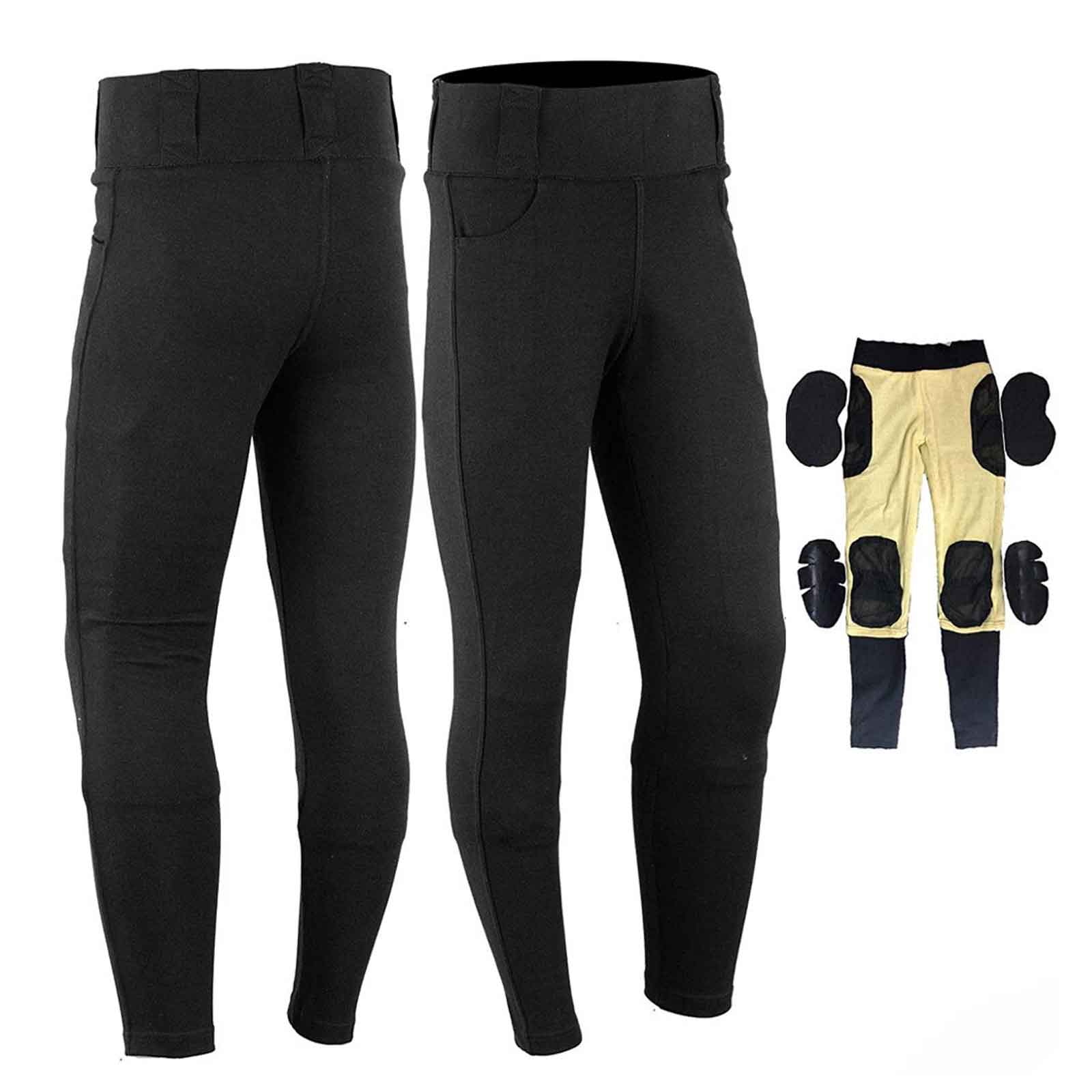 Regals Leather Ladies Kevlar Motorcycle Riding Leggings – Protective Biker Sports Touring Pants