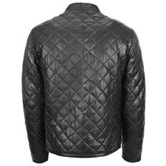 Men’s Quilted Anorak Leather Jacket in Black – Jeff Style Outdoor Fashion | Regals Leather