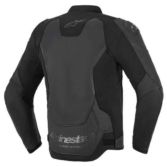 Alpinestars GP Force V2 Black Leather Motorcycle Jacket | CE Certified Sport Riding Jacket