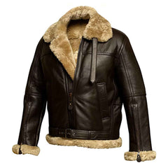 Vintage Brown Aviator Bomber Jacket for Men – RAF B3 Real Leather | Regals Leather