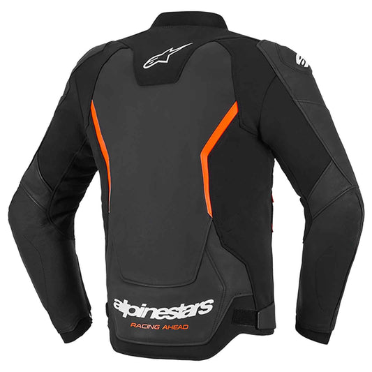 Alpinestars GP Force V2 Leather Motorcycle Jacket Black Red | Premium Sport Racing Biker Jacket for Men
