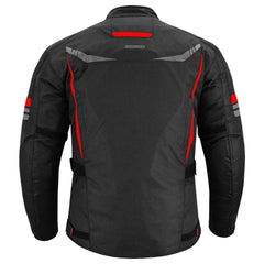 MZONE Nekma Red Jacket – Waterproof Motorcycle Jacket with CE Protection and Adjustable Fit