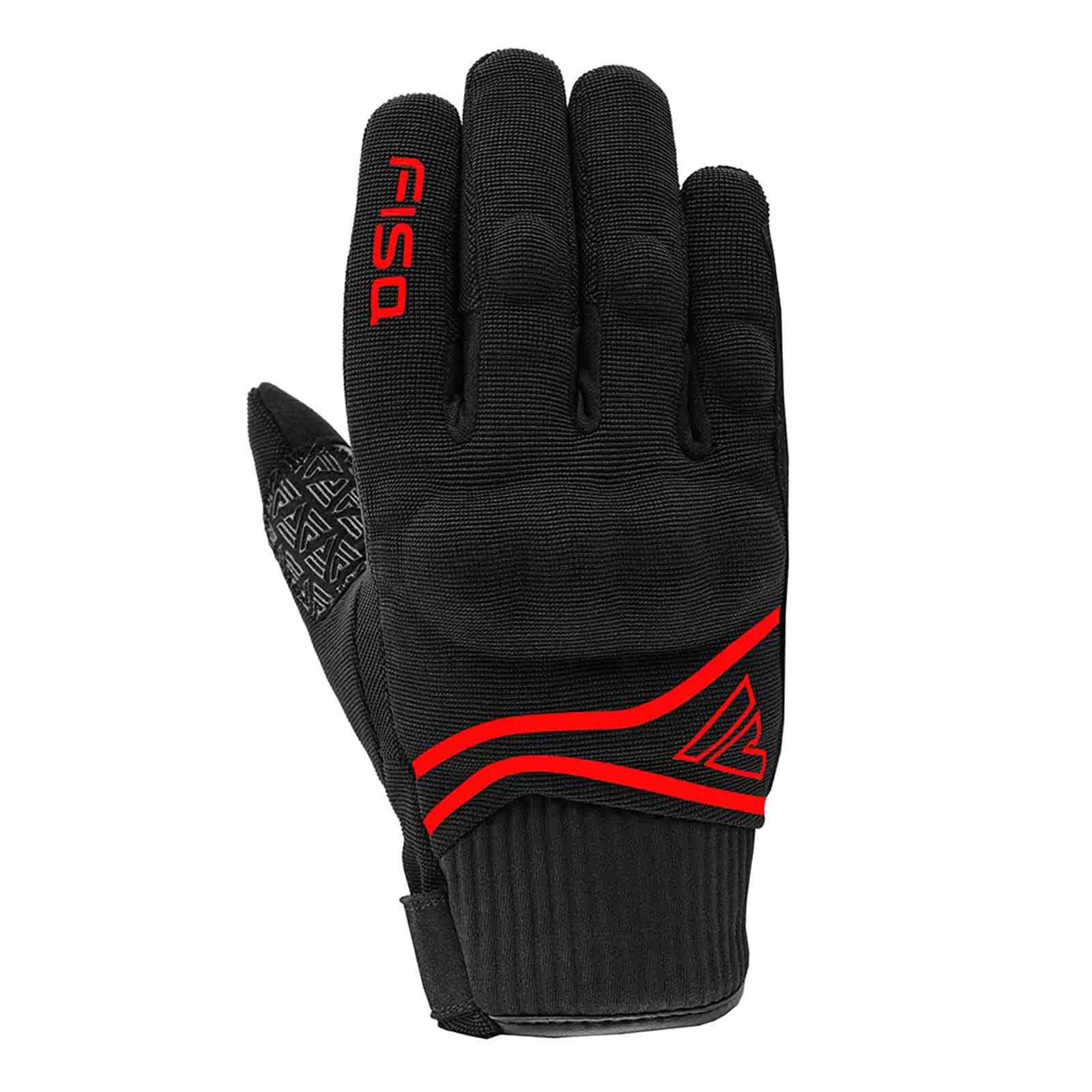FISA Sandro Guantes de verano para hombre, rojos, guantes ligeros de piel transpirable para motociclista