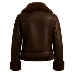 Regals Leather Women's Shearling B3 Bomber Jacket: Handmade Leather Aviator Coat
