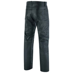 High Quality Women's Classic 5 Pocket Black Casual Motorcycle Leather Pants