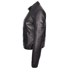Stylish Sophia Black Women’s Genuine Leather Biker Jacket – Regals Leather