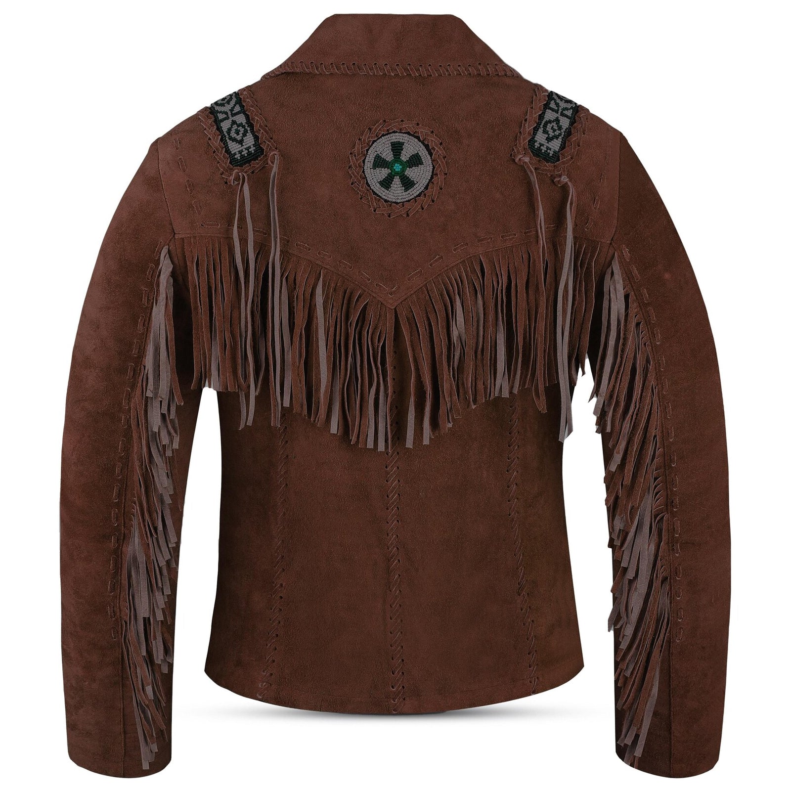 Women's Brown Suede Fringe Jacket – Western Cowgirl Leather Coat Vintage Style