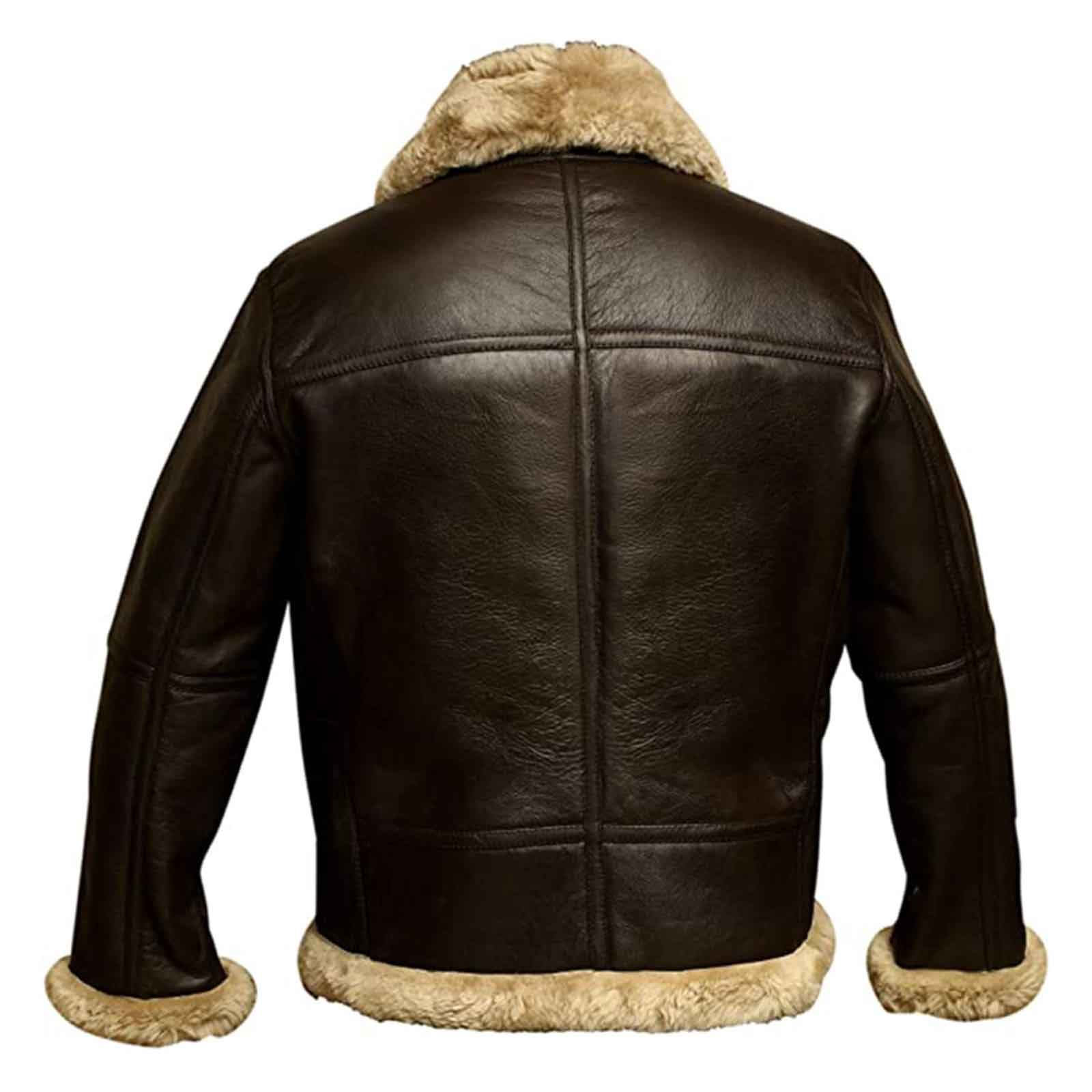 Vintage Brown Aviator Bomber Jacket for Men – RAF B3 Real Leather | Regals Leather