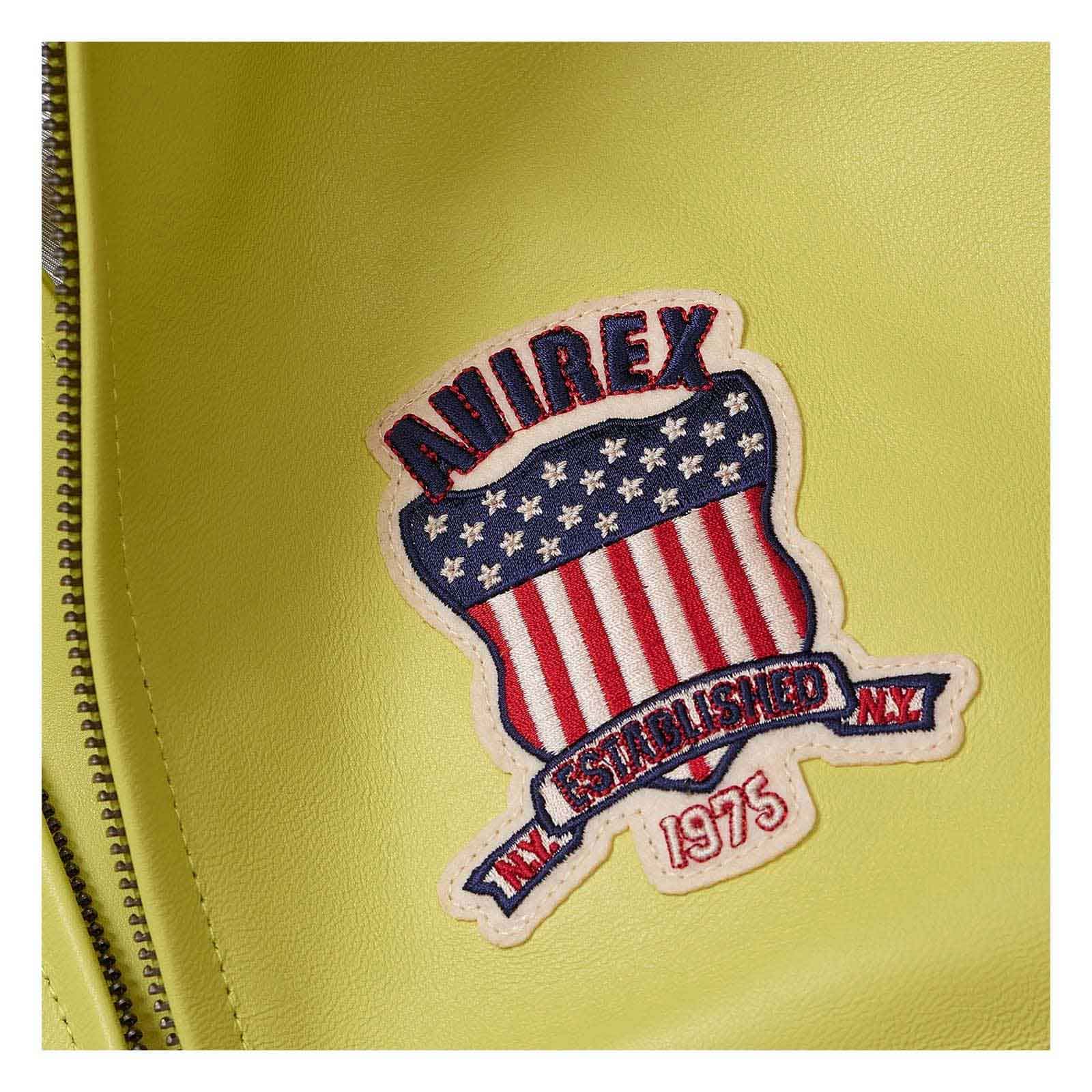 Handmade Men’s Iconic Avirex Leather Jacket Lime Green Leather Bomber Flight Jacket