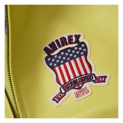 Handmade Men’s Iconic Avirex Leather Jacket Lime Green Leather Bomber Flight Jacket