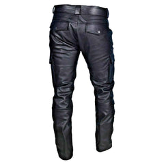 Men's Steampunk Stretchy Faux Leather Pants Slim Fit Motorcycle Biker Fashion Pants