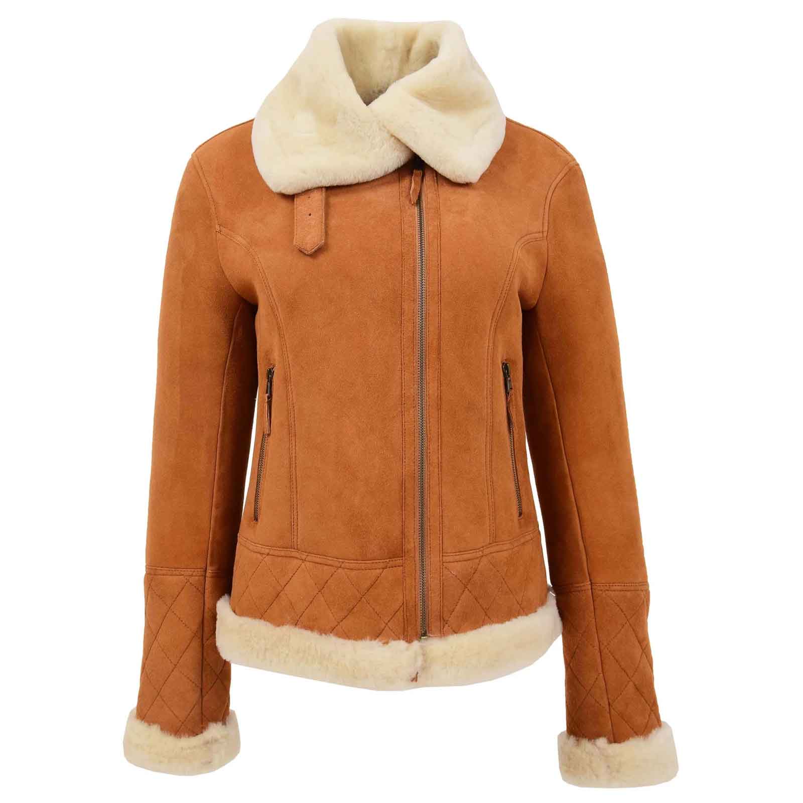 Regals Leather Premium Women’s Merino Sheepskin Aviator Jacket – Isabelle Tan