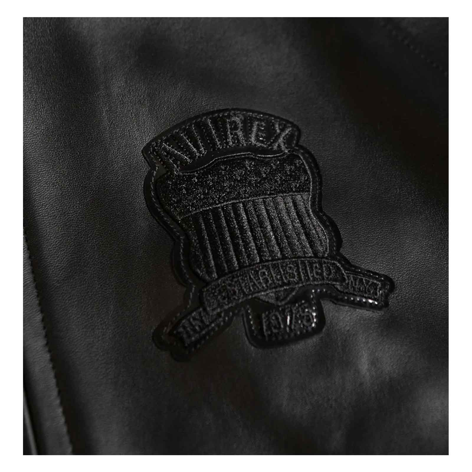 Best Seller Men’s Iconic Avirex Leather Jacket Black American Flight Jacket