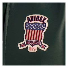 Best Seller Men’s Iconic Avirex Leather Jacket Dark Green Leather Bomber Jacket Aviator Style