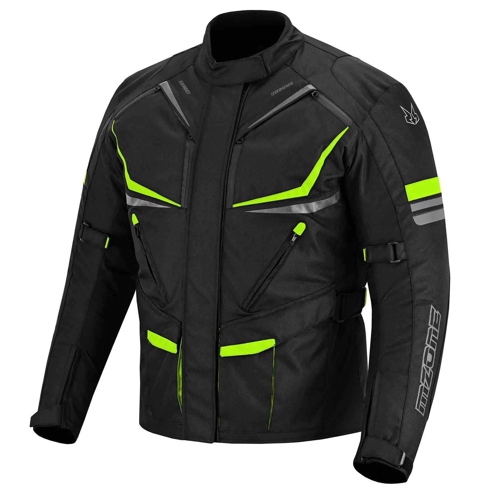 MZONE Nekma Flou Yellow Fluorescent Jacket – Waterproof Motorcycle Jacket