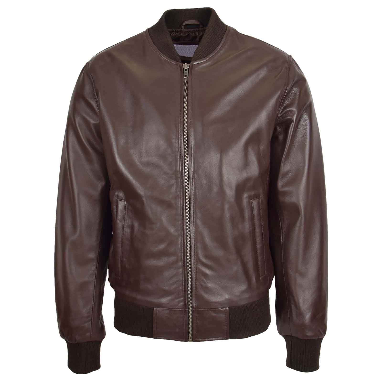 Ryan Brown MA-1 Leather Bomber Jacket for Men – Authentic Flight Style