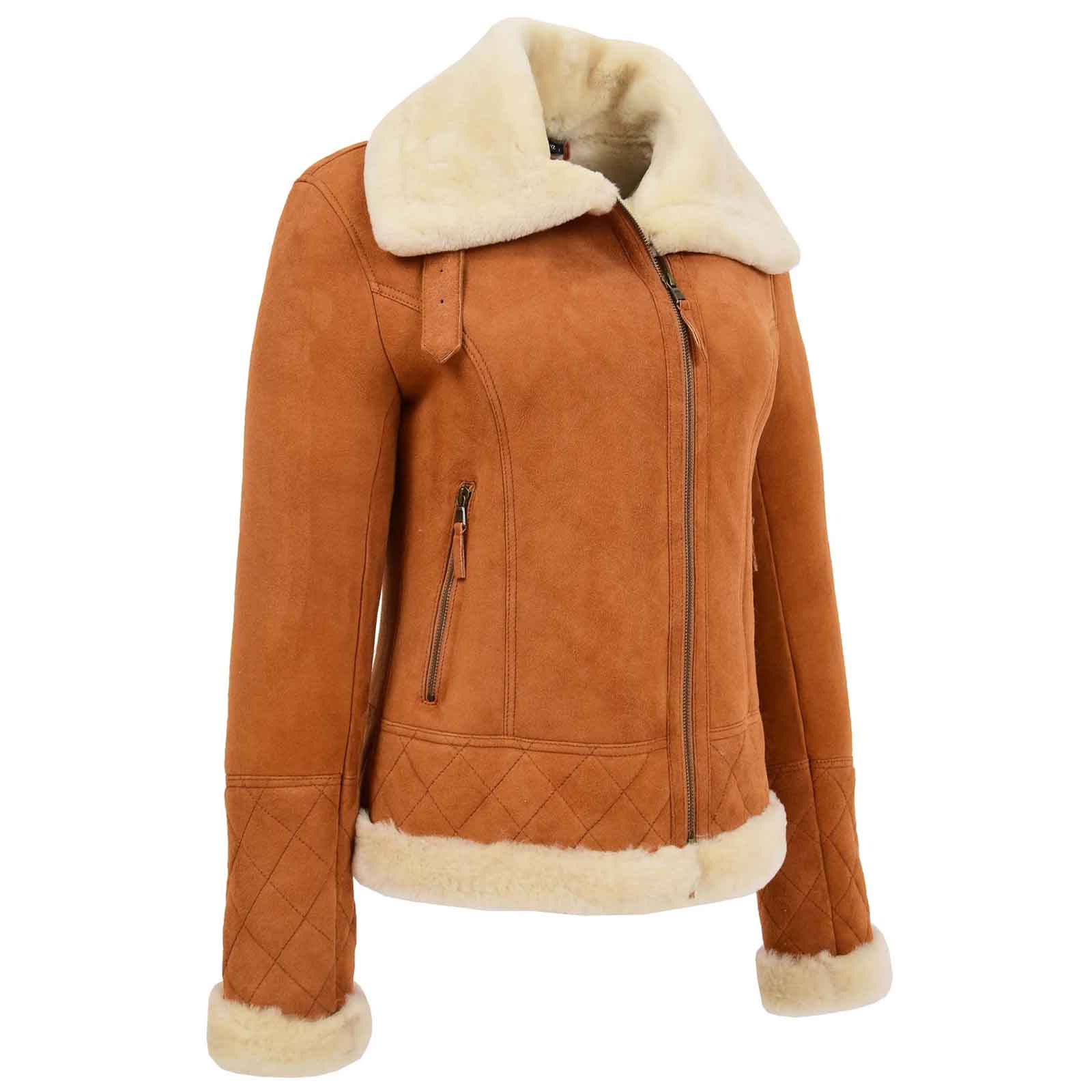 Regals Leather Premium Women’s Merino Sheepskin Aviator Jacket – Isabelle Tan