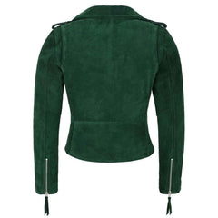 Regals Leather Classic New Women's Suede Leather Jacket Soft Sheepskin Moto Biker Jacket