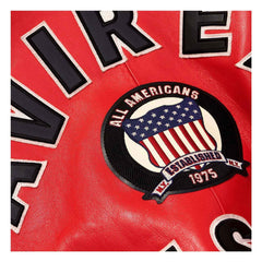 Handcrafted Men’s Avirex Leather Jacket Red Leather Bomber Jacket Iconic Style