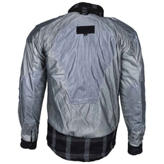 Exo Protective Motorcycle Flannel Shirt Grey/Black – DuPont™ Kevlar® Lined | Regals Leather