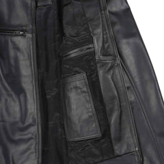 Regals Leather Men's Black Cafe Racer Real Leather Jacket