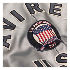 Handmade Men’s Avirex Leather Jacket Silver Leather Bomber Jacket Iconic Style