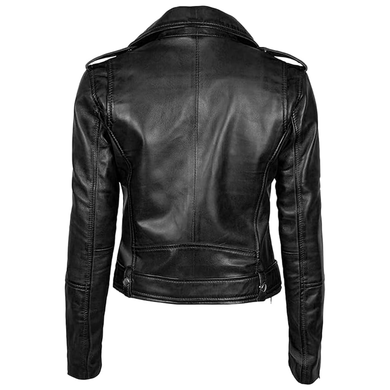 Real Leather Biker Jacket for Women – Classic Motorcycle Style & Premium Quality