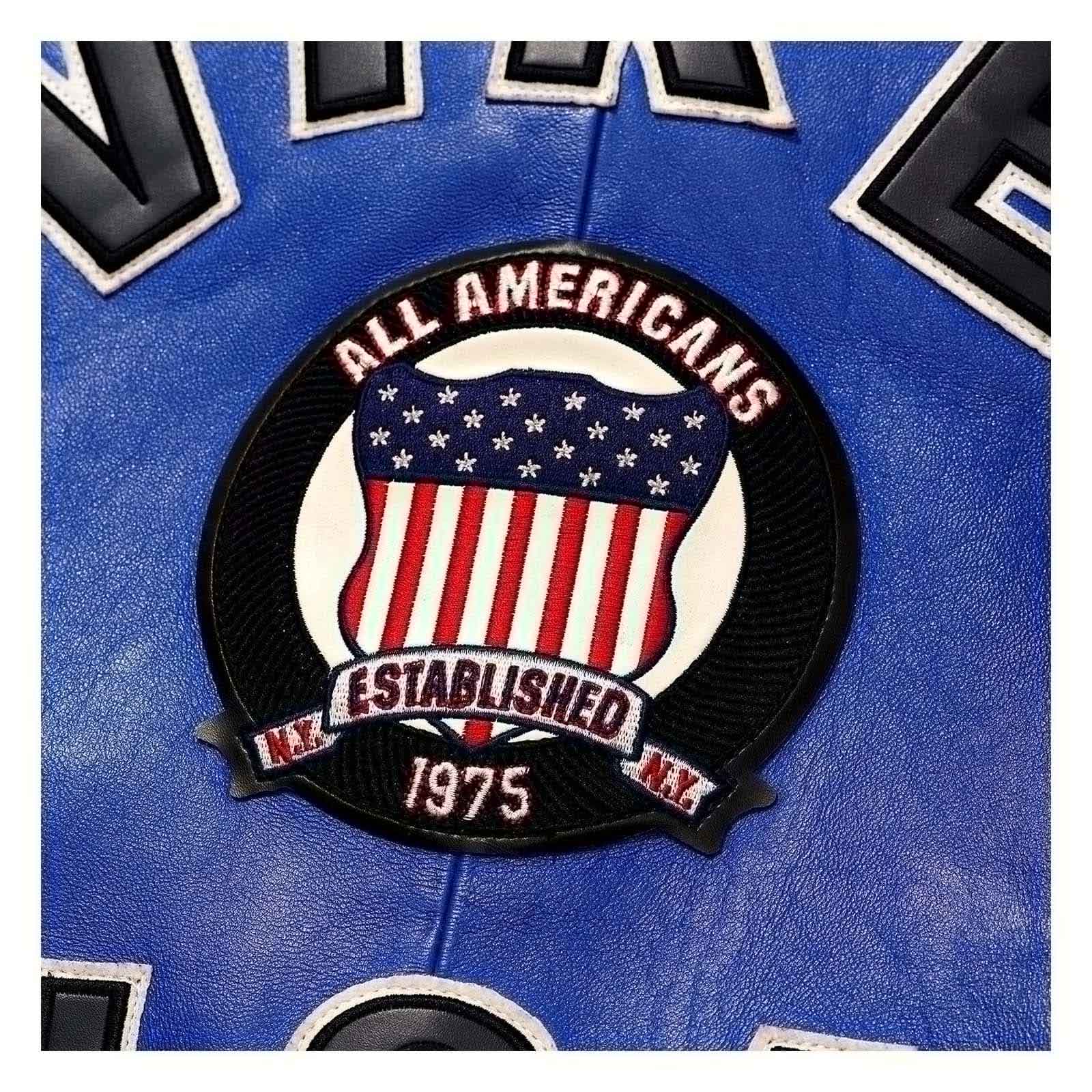 Top Quality Men’s Avirex Leather Jacket Navy Blue Leather Bomber Jacket Iconic Style