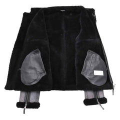 Regals Leather Men’s Grey RAF Sheepskin Bomber Jacket | RAF Aviator Jacket with Black Shearling