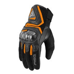 Guantes naranjas FISA FX3 – Guantes de piel de cabra para motociclista