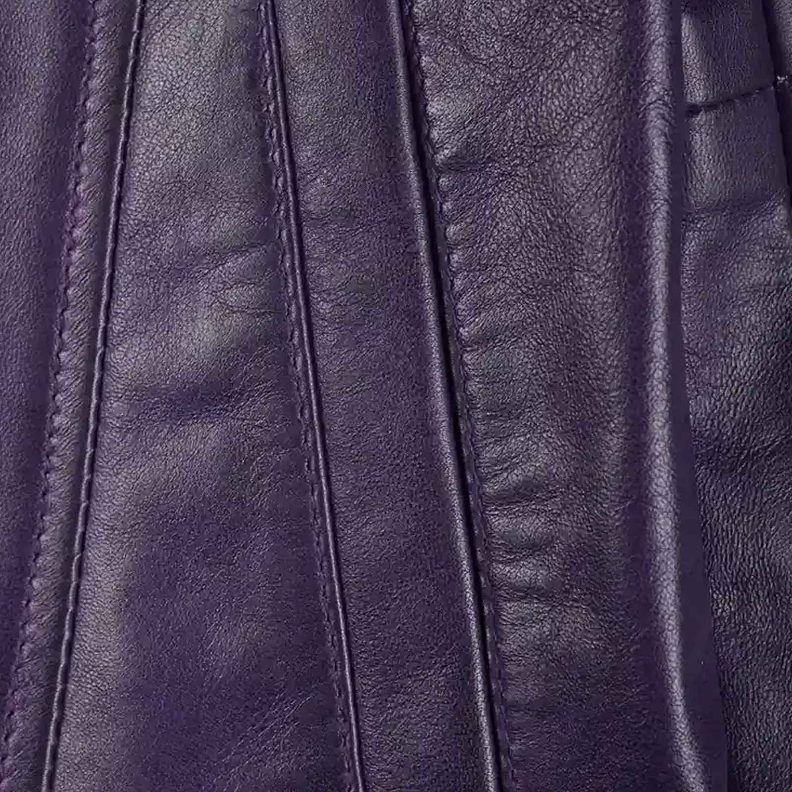 Regals Leather Vintage Kandis Women's Leather Purple 3/4 Length Car Coat