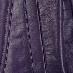 Regals Leather Vintage Kandis Women's Leather Purple 3/4 Length Car Coat