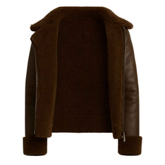 Regals Leather Women's Shearling B3 Bomber Jacket: Handmade Leather Aviator Coat