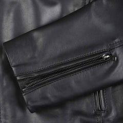 Regals Leather Men's Black Cafe Racer Real Leather Jacket