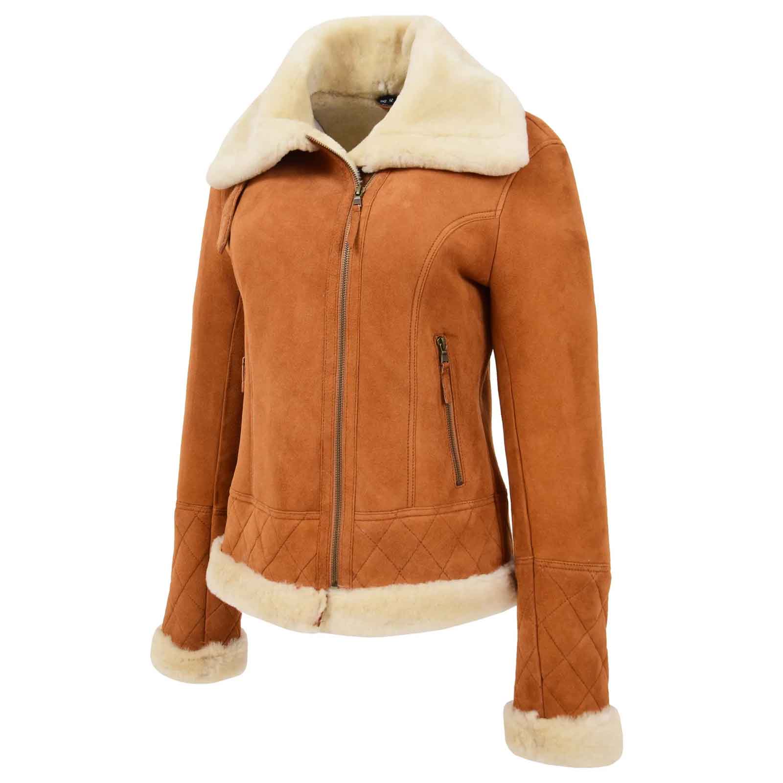 Regals Leather Premium Women’s Merino Sheepskin Aviator Jacket – Isabelle Tan