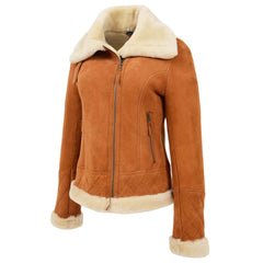 Regals Leather Premium Women’s Merino Sheepskin Aviator Jacket – Isabelle Tan