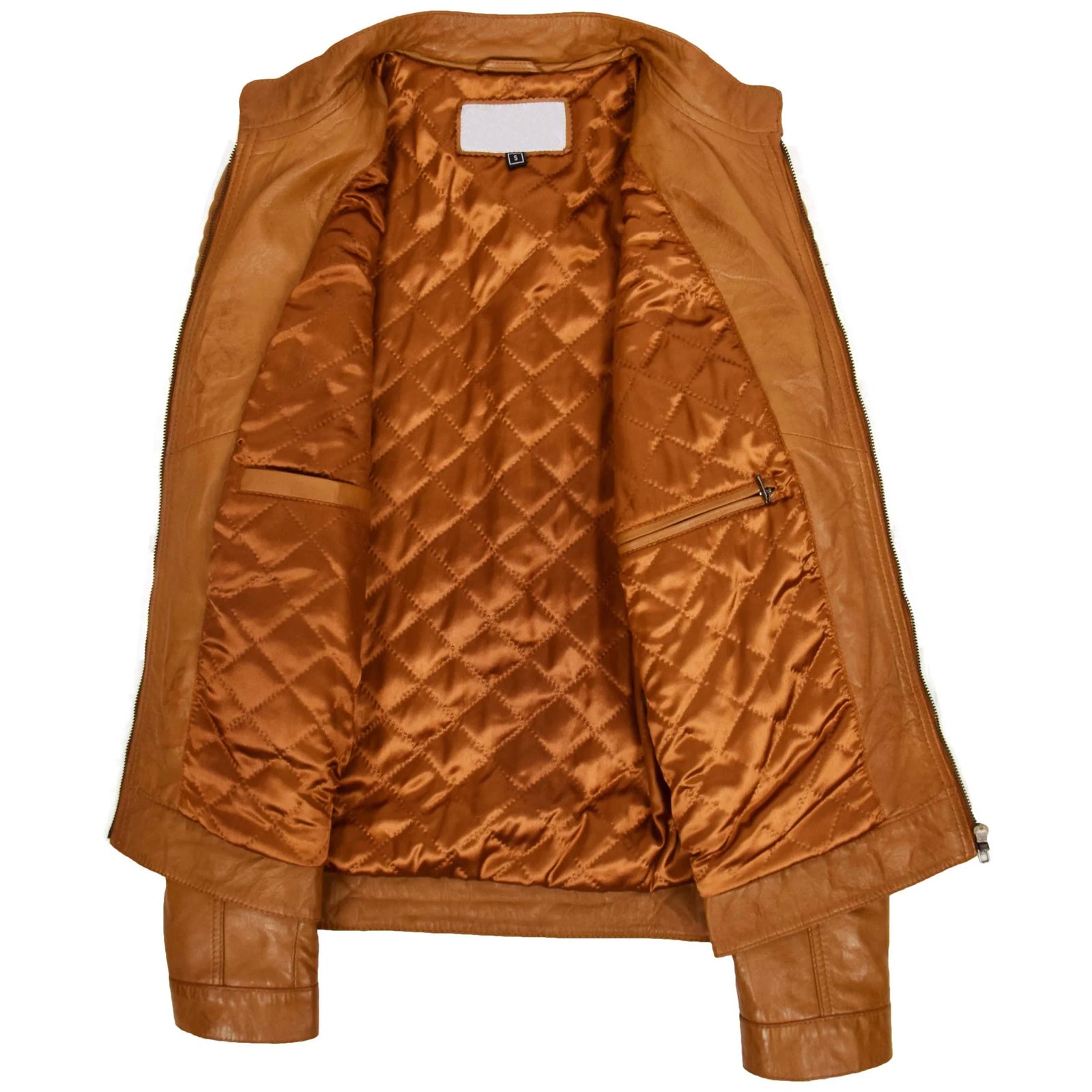 Ron Cafe Racer Best Quality Comfortable Men's Leather Cafe Racer Biker Jacket Ron Tan ...