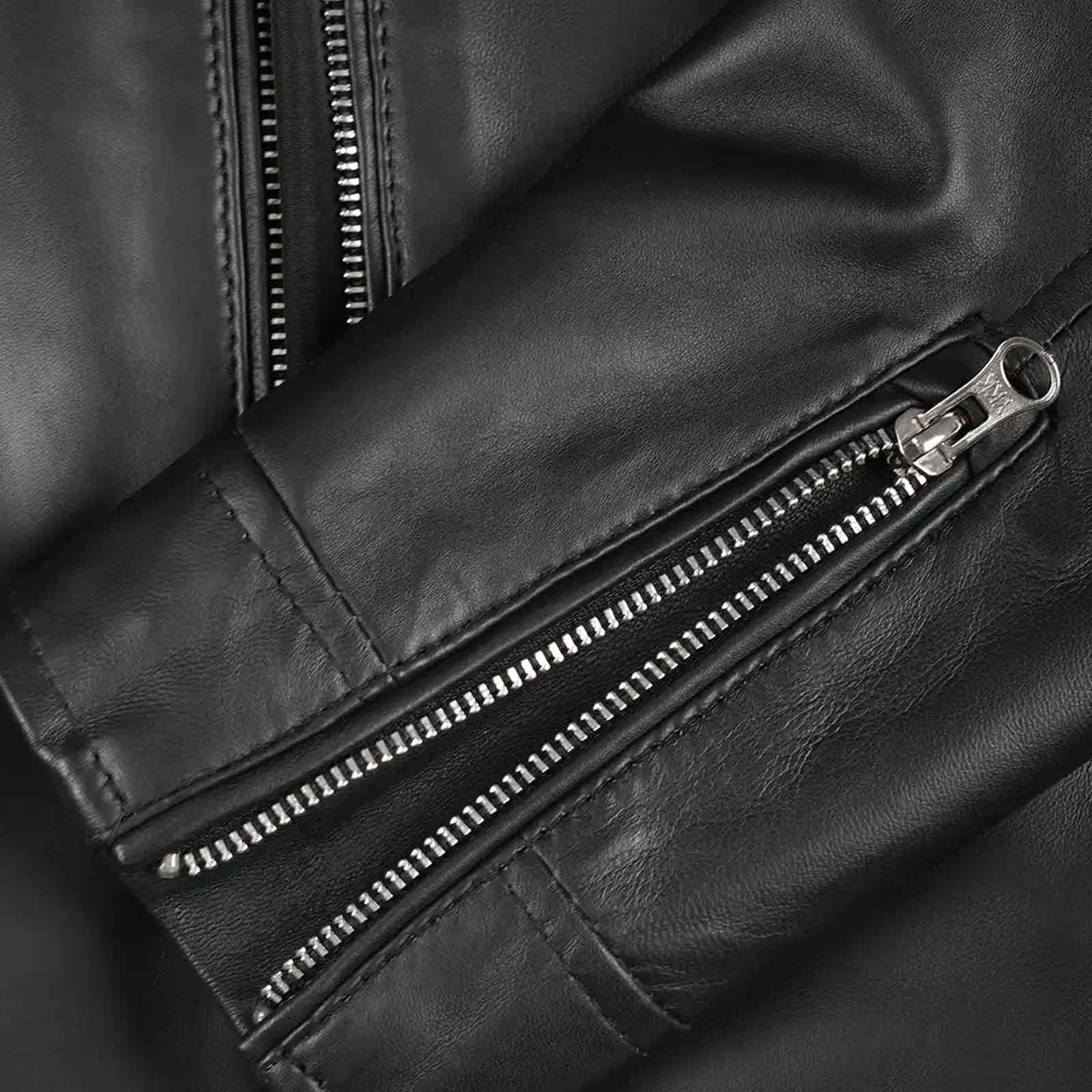 Vintage Women's Black Cafe Racer Lambskin Leather Jacket | Regals Leather