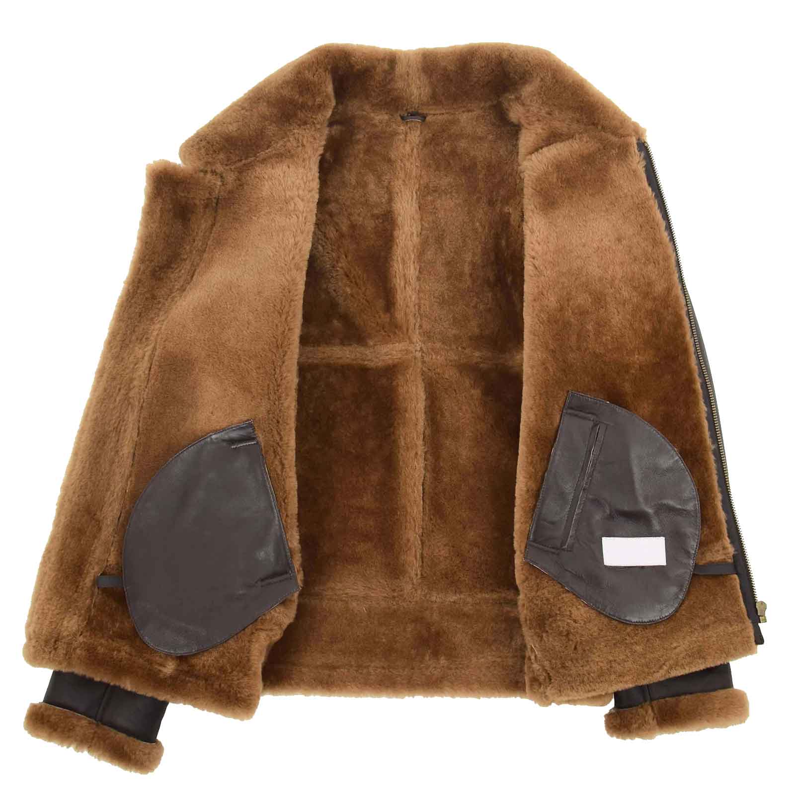 Classic B3 Sheepskin Bomber Jacket for Men – Brown Ginger Leather Aviator