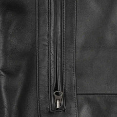 Bristol Men's Real Lambskin Black Leather Car Coat Stylish Long Jacket for Men's