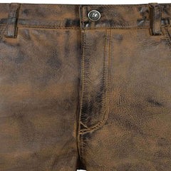 Men's 'Classic' Fit Motorcycle Casual Fashion Cowboy Western Leather Pants