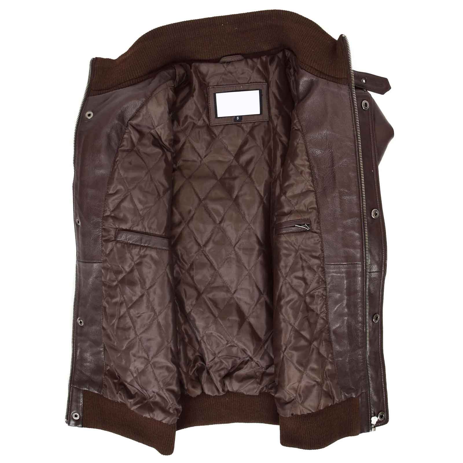 Men’s Leather Bomber Flight Jacket – Tom Brown Classic Aviator Style