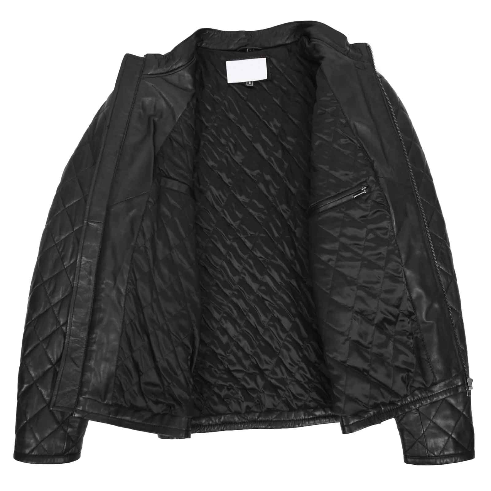 Men’s Quilted Anorak Leather Jacket in Black – Jeff Style Outdoor Fashion | Regals Leather